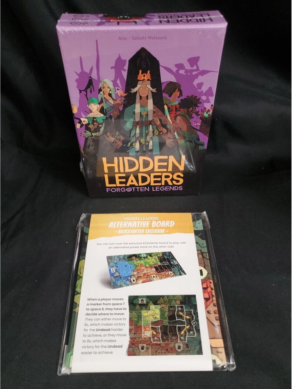 Hidden Leaders Forgotten Legends Kickstarter Spanish Ed. & Alternative Board NEW